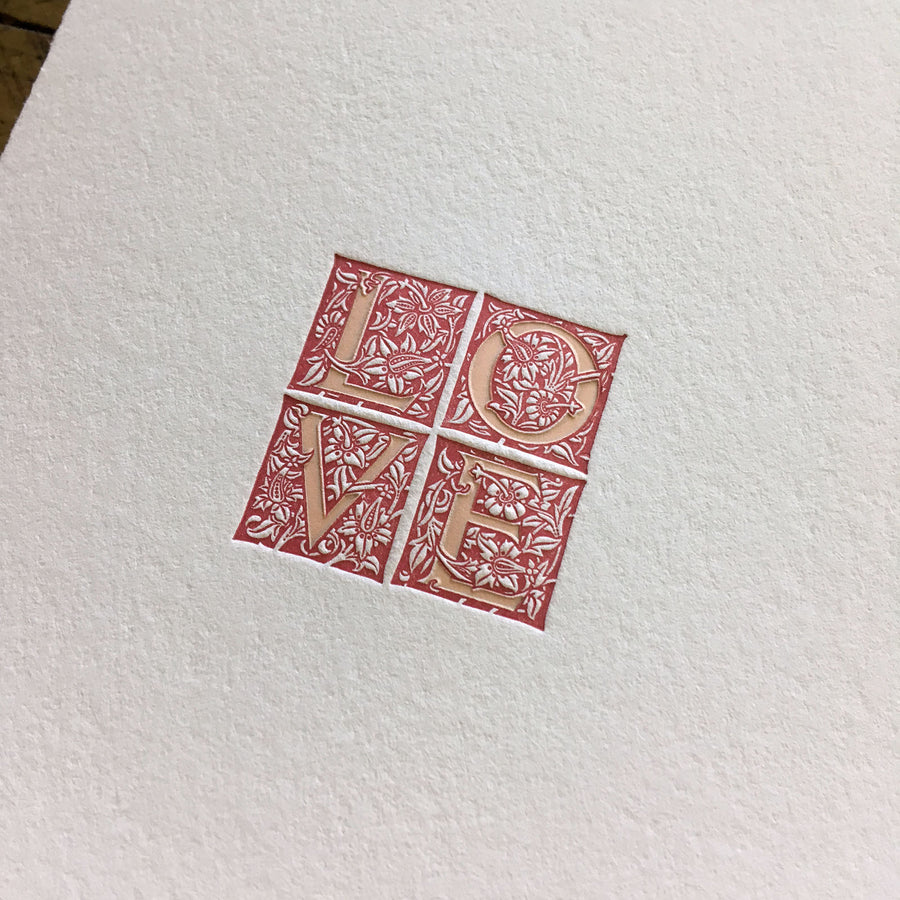 Love Letterpress Card