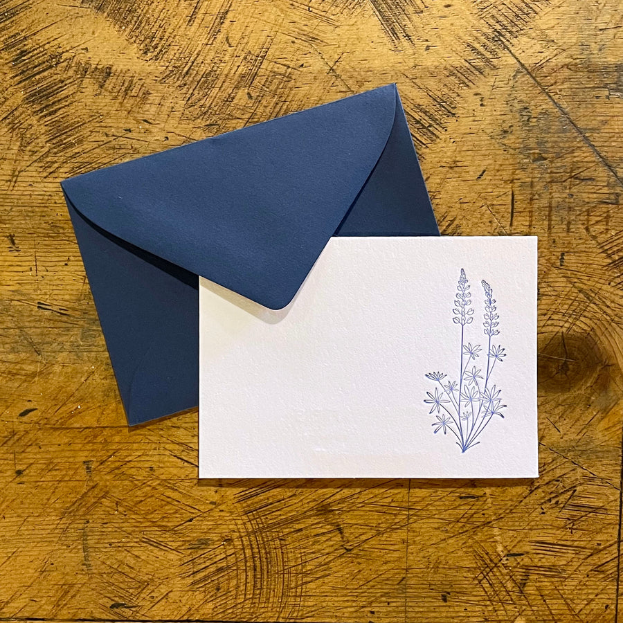 Lupine Letterpress Gift Enclosure Card