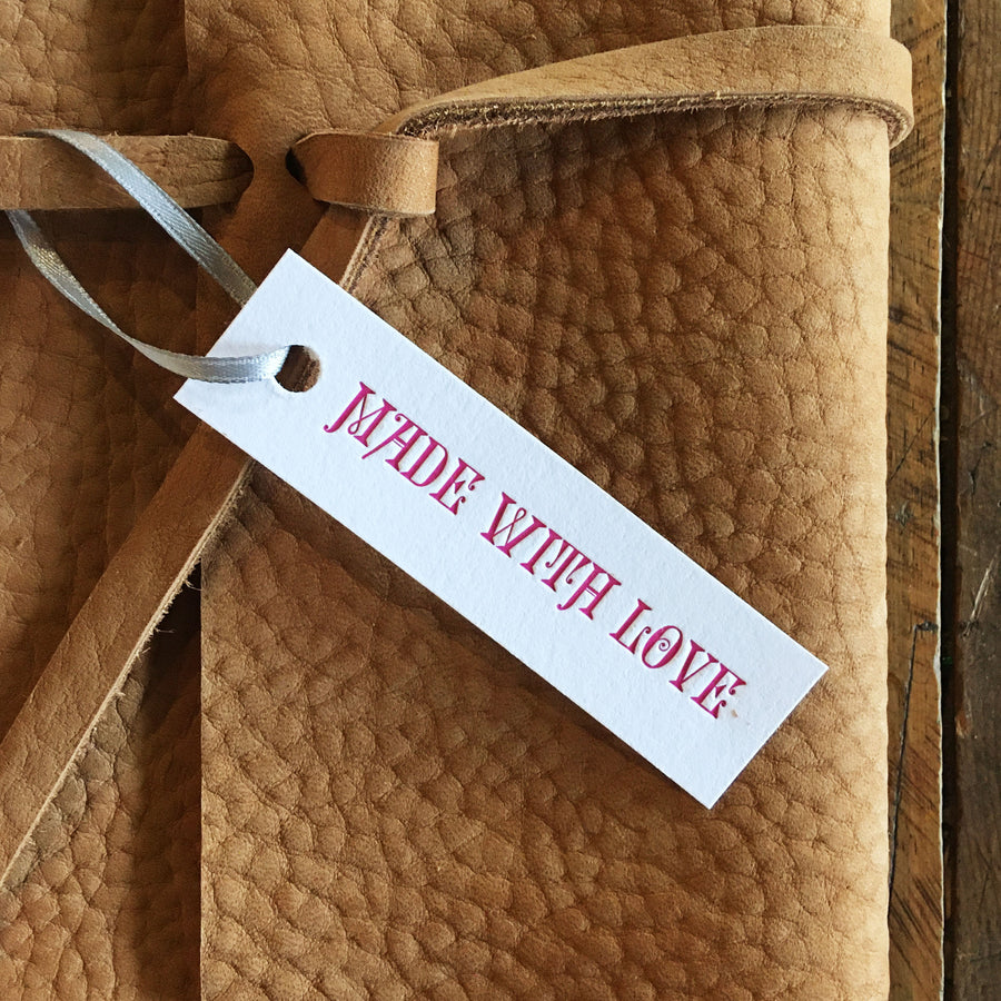 Made With Love Letterpress Gift Tags - Set of 6