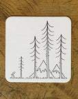 Minimal Adventure Letterpress Coasters - Set of 6