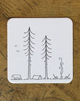 Minimal Adventure Letterpress Coasters - Set of 6