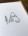 Bear in the Wild Minimal Adventure Letterpress Card