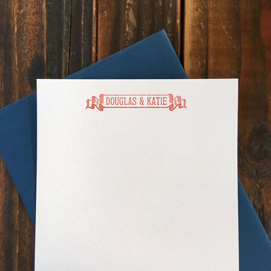 Custom Letterpress Notecards - Motto