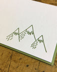 Mountains Letterpress Gift Enclosure Card