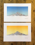 Mount Hood Oregon Letterpress Print
