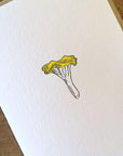 Chanterelle Mushroom Letterpress Card