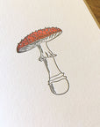 Fly Agaric Mushroom Letterpress Card