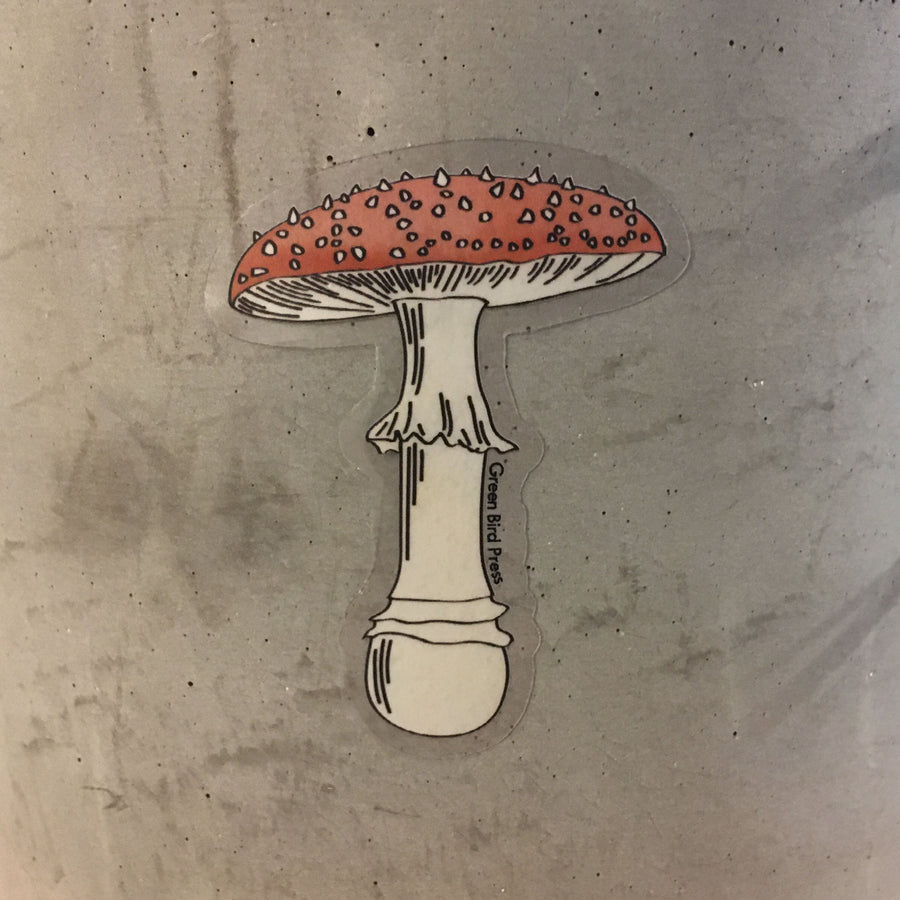 Fly Agaric Mushroom Clear Sticker