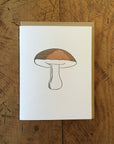 King Bolete Mushroom Letterpress Card