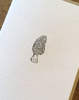 Morel Mushroom Letterpress Card