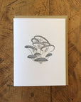 Oyster Mushroom Letterpress Card