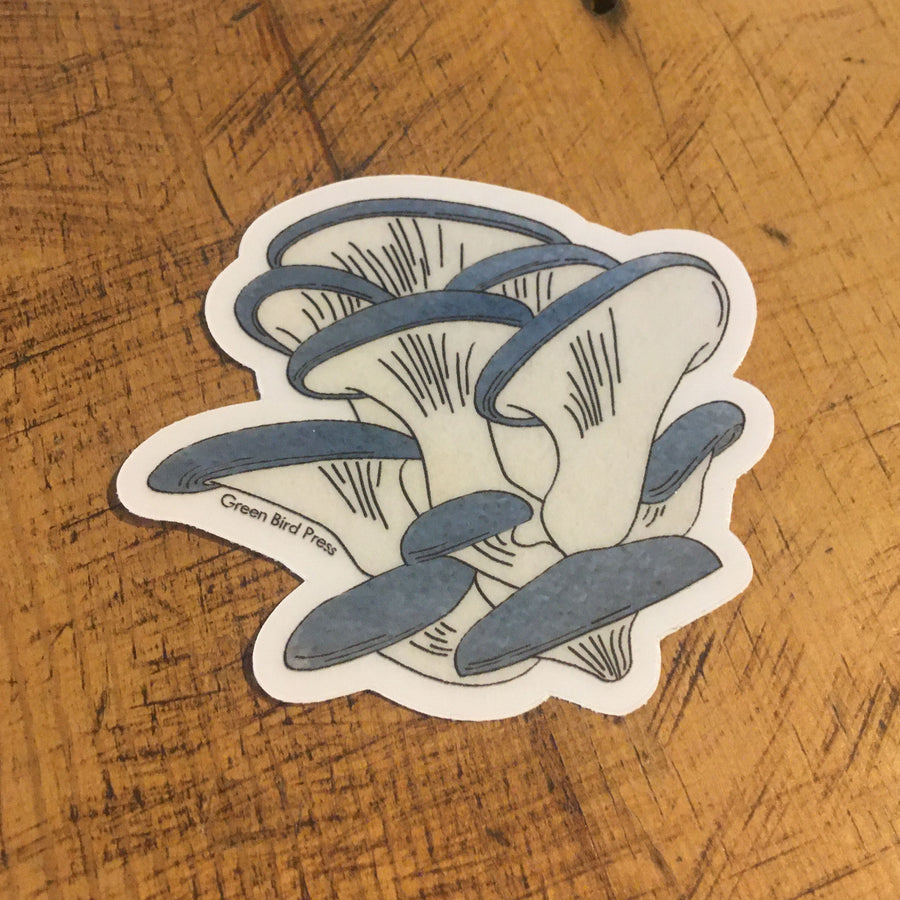 Oyster Mushrooms Clear Sticker