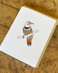 Northern Flicker Letterpress Card