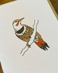 Northern Flicker Letterpress Card