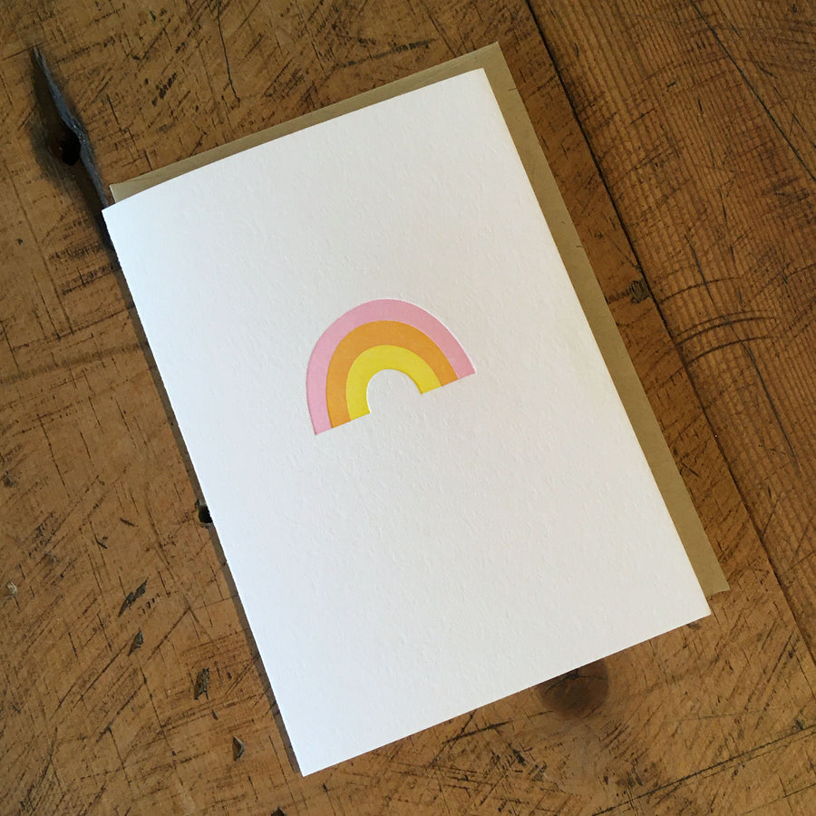 Rainbow Letterpress Card