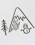 Minimal Adventure Holiday Letterpress Cards - Snowman