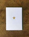 Gold Star Letterpress Card