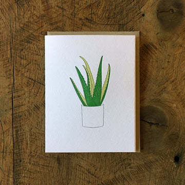 Aloe Vera Letterpress Card