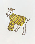 Goat Sweater Letterpress Card