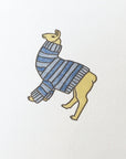 Llama Sweater Letterpress Card