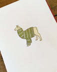 Llama Sweater Holiday Letterpress Cards