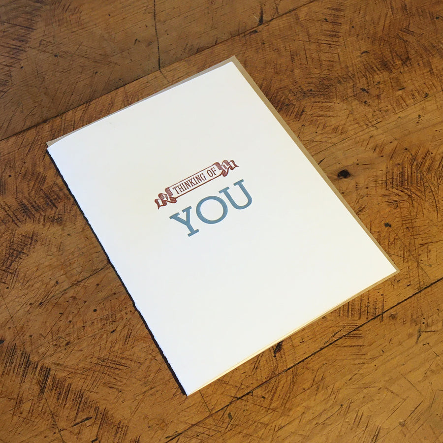 Thinking of You Letterpress Card