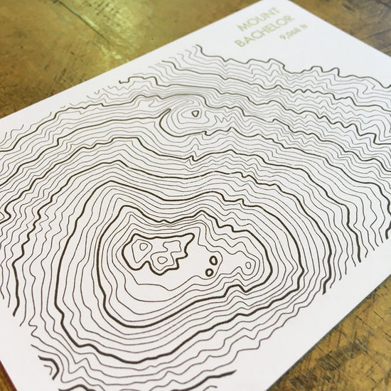 Topographic Map Letterpress Postcards - Oregon – Green Bird Press