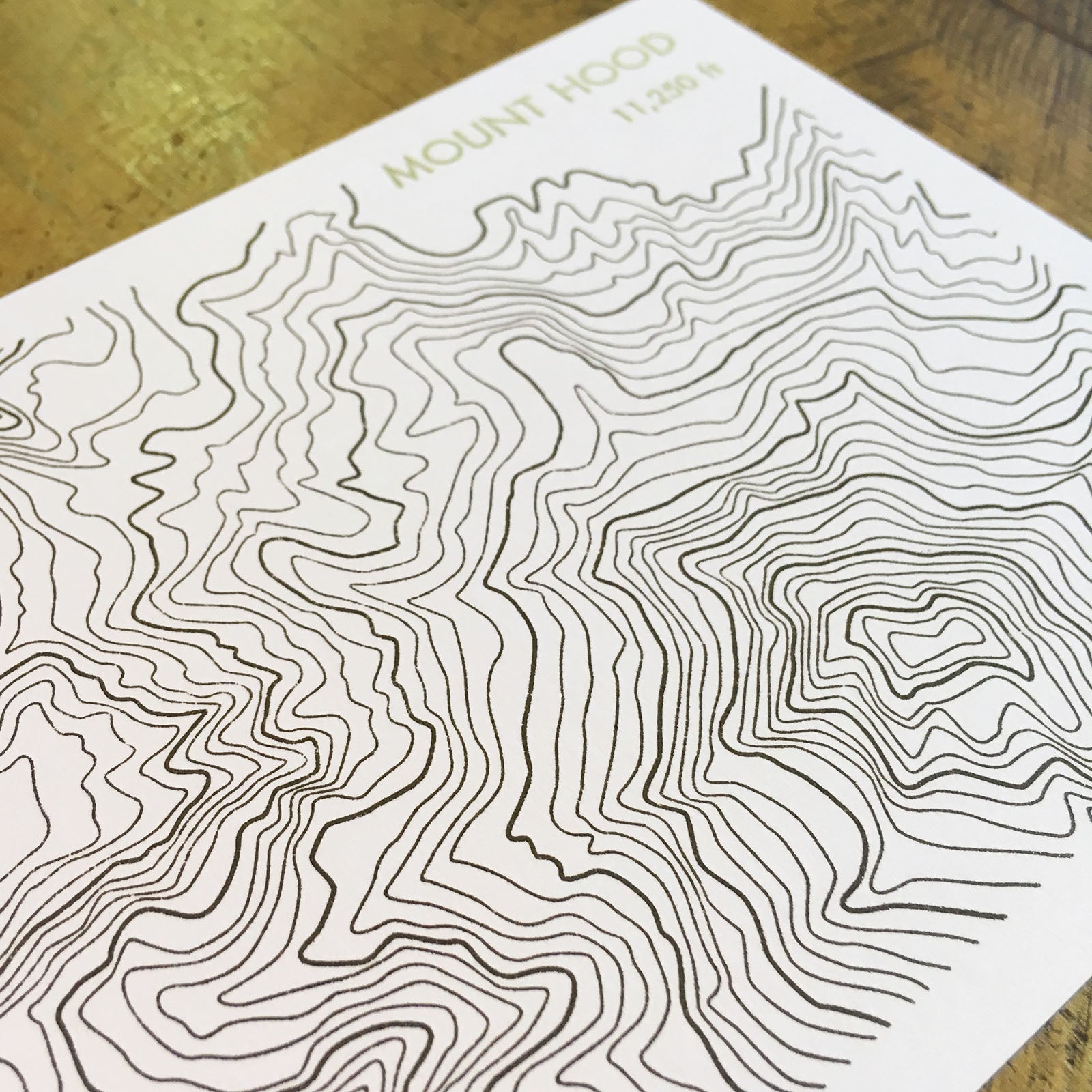 Topographic Map Letterpress Postcards - Oregon – Green Bird Press