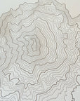 Mount Jefferson Topographic Map Letterpress Print