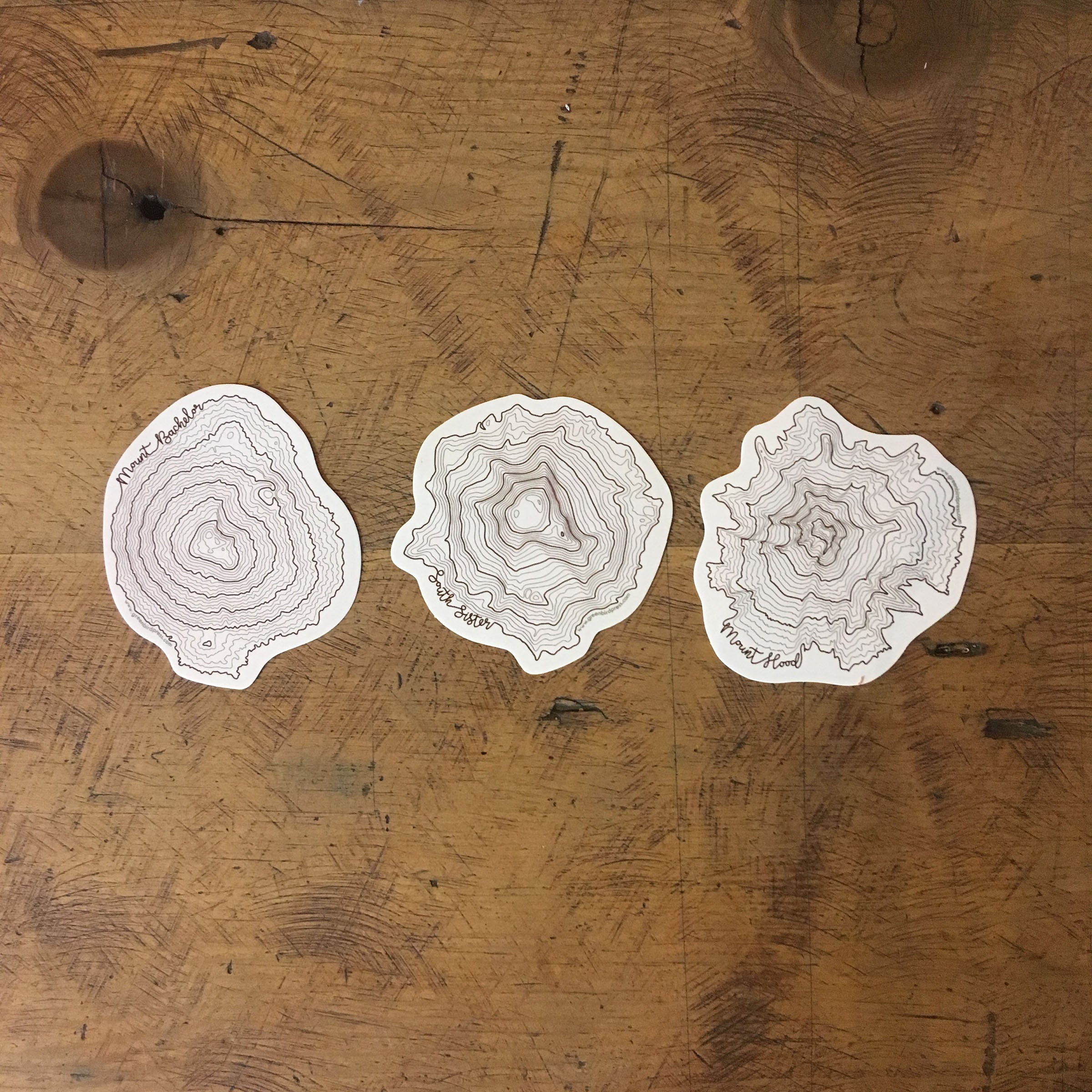 Oregon Topographic Map Stickers – Green Bird Press