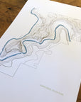 Smith Rock State Park Topographic Map Letterpress Print