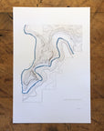 Smith Rock State Park Topographic Map Letterpress Print