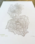 Three Sisters Topographic Map Letterpress Print