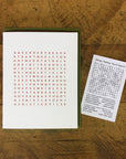 Holiday Word Search Letterpress Cards