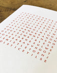 Holiday Word Search Letterpress Cards