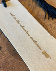 And So The Adventure Continues Letterpress Wood Bookmark