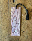 Minimal Adventure Letterpress and Watercolour Wood Bookmark Mountain