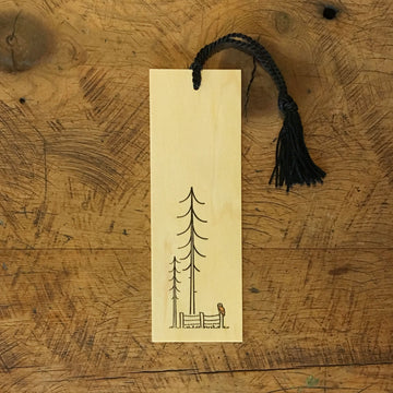 Minimal Adventure Letterpress and Watercolour Bookmark - Owl