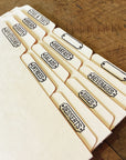 4"x6" Letterpress Recipe Card Dividers