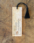 Minimal Adventure Letterpress and Watercolour Bookmark - Sasquatch