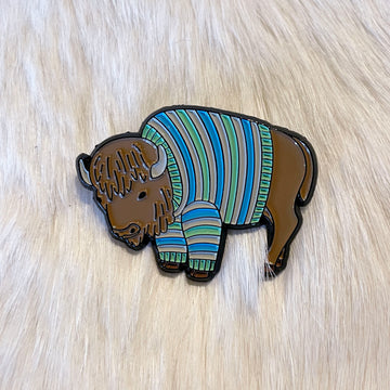 Buffalo Sweater Enamel Pin
