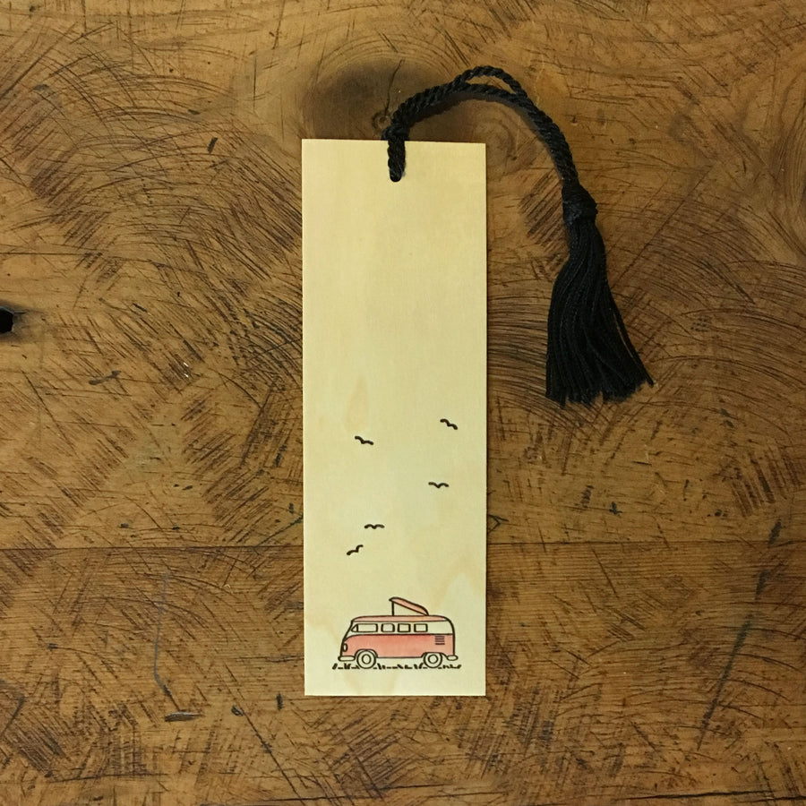 Minimal Adventure Letterpress and Watercolour Bookmark - VW