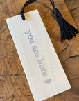 You Are Here Letterpress Bookmark